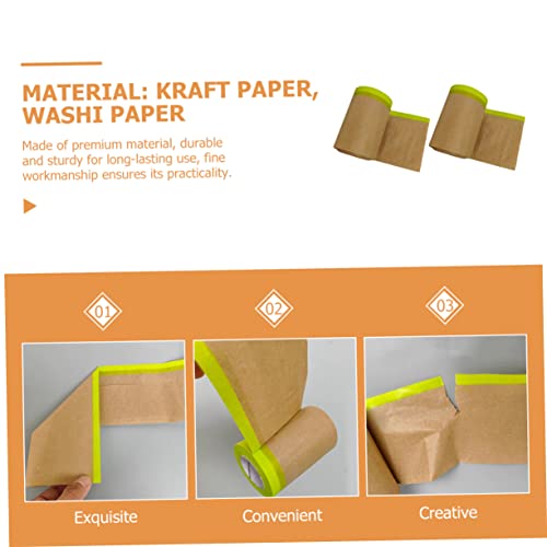 OSALADI Lâmpadas De Cabeceira 2 Rolos Filme De Mascaramento Kraft Papel De Proteção De De Estofament