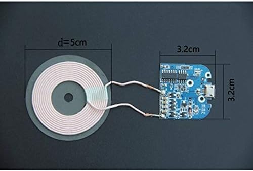 Wixine 2Pcs Qi Wireless Charger PCBA Circuit Board with Coil Pad Charging for DIY K9G9