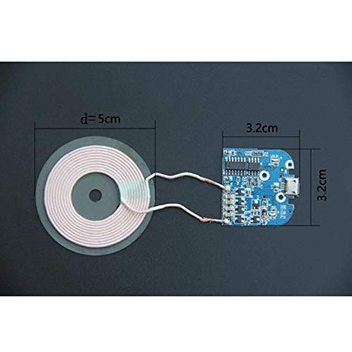 Wixine 2Pcs Qi Wireless Charger PCBA Circuit Board with Coil Pad Charging for DIY K9G9 - Thumbnail 6