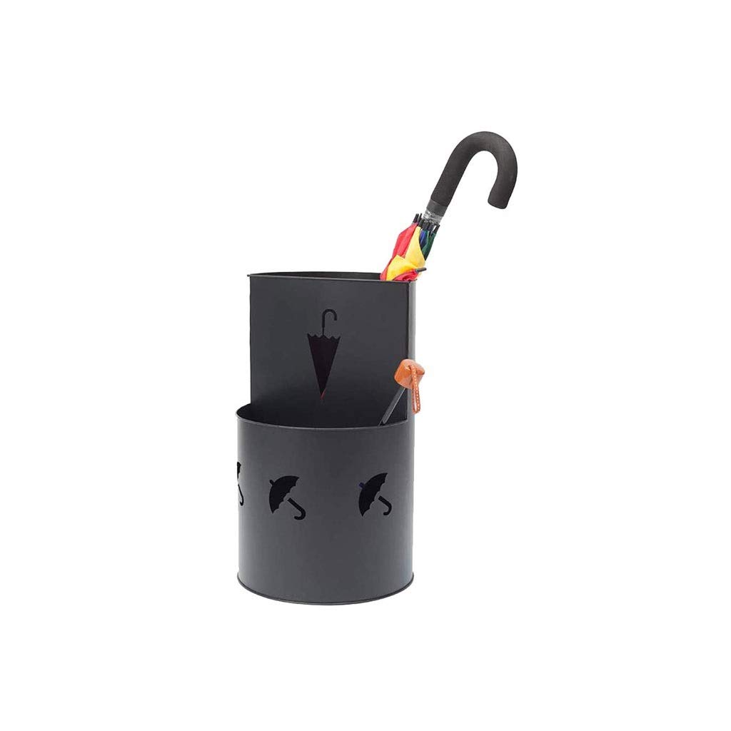 KLerDH Umbrella Stand, Metal ， Holder with Removable Drip Tray, Rack for Home Office Entry(Svart)