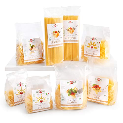 isiBisi Gluten Free Pasta Sampler - Rice and Corn Flour - Made in Italy (104 oz - 8 Pack)
