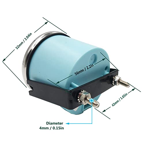 Kgob Digital Voltmeter Universal Voltage Meter Volt Gauge For Motorcycle Marine Boat Car Truck 8-16V 52Mm Waterproof With Red Backlight #TOP2