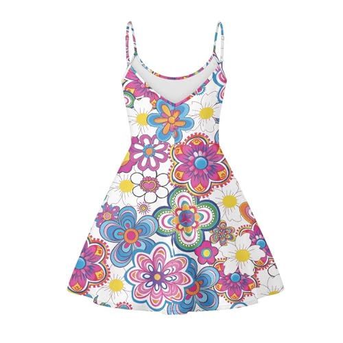 Image of Biyejit Women Casual Loose Dress Strap Long Summer Beach Swing Dress