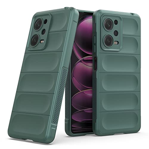 Image of Amazon Brand - Solimo Back Case Cover for Mi Redmi Note 12 Pro 5G | Compatible for Mi Redmi Note 12 Pro 5G Back Case Cover | Matte Case | Liquid Silicon Magic Case with Camera Protection | Dark Green