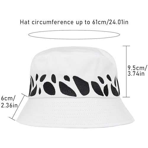 Image of CosInStyle Foldable Bucket Travel White Hat for Men Women Fishing Hats and Summer Protection Hat | 360 Degree Outdoor Beach | UV Protection