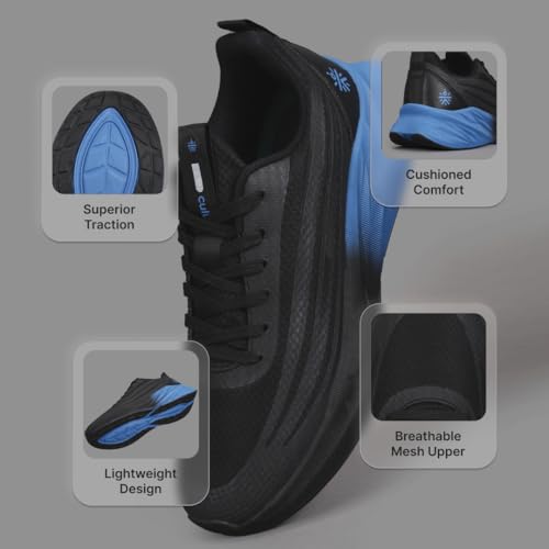 CULT Strix Men's Running Shoes Black Black/Blue - Image 4