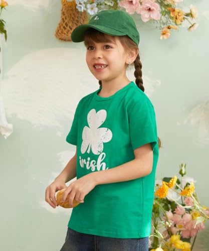 Kids St. Patrick's Day Shirt 1-8 Years Old Toddler Lucky Charm Clover Irish T-Shirts Shamrock Tee Outfits for Boys Girls4