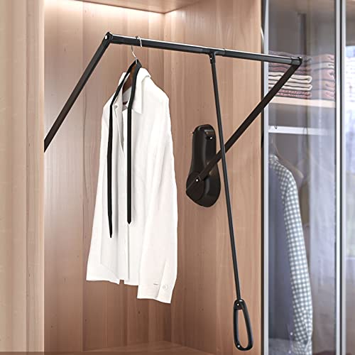 Tringle à vêtements télescopique alu gain de place suspendre cintre armoire - 8