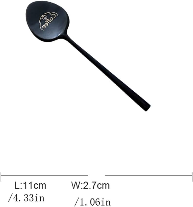Spoon Coffee Spoon Coffee stir Spoon Matte Mirror Stainless Steel Honey stir Coffee Scoop Measuring Spoon Twist Spoons Stainless Steel Tablespoon Soup Spoon (Size : 6pack) ()