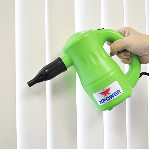 Image of XPOWER A-2 Cyber Duster Electric Air Duster for Dusting,Drying,Inflating,Blowing,Car Detailing,Computer Maintenance,Leaf Blowing,90 CFM,7 Nozzles+ 2 Brushes,High Performance Motor, Eco-Friendly, Green