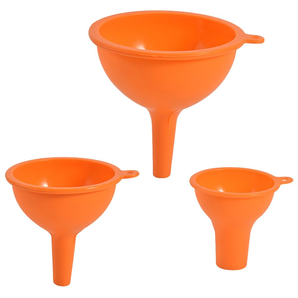 ABOOFAN 3Pcs Wide Mouth Kitchen Funnel Silicone Canning Funnel Multifunctional Funnels for Filling Bottles Jars Jam Spice Filling Bottles Liquid Oil and Powder