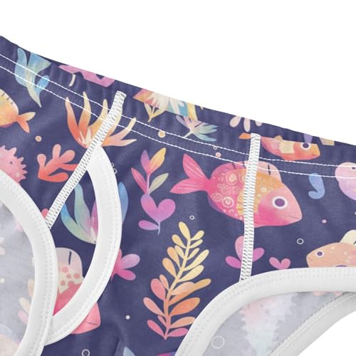 KLL Puffer Hawaiian Fish and Seaweed Boys Toddler Soft Briefs Cute Undies4