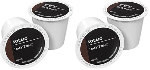 Image of Amazon Brand - Solimo Dark Roast Coffee Pods, Compatible with Keurig 2.0 K-Cup Brewers 100 Count(Pack of 2)