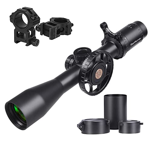 WestHunter Optics HD-S 4-16x44 SF Riflescopes, 30mm Tube Second Focal Plane Tactical Precision 1/10 MIL Shooting Scope | Black, Picatinny Shooting Kit B