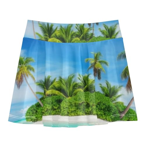 Girls' Shorts Athletic Skorts Tropical Beach Tennis Skirts Toddler Floral Girl Skort 3t