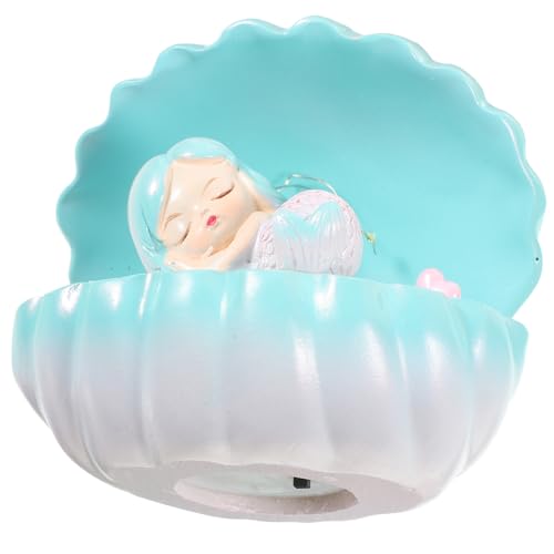 Lampe de chevet sirène en résine sculptée offrant une lumière douce haut de gamme