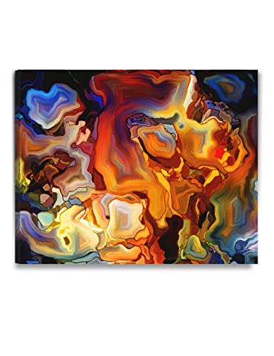 DECORARTS Abstract Stained Glass Style Wall Art 40x32
