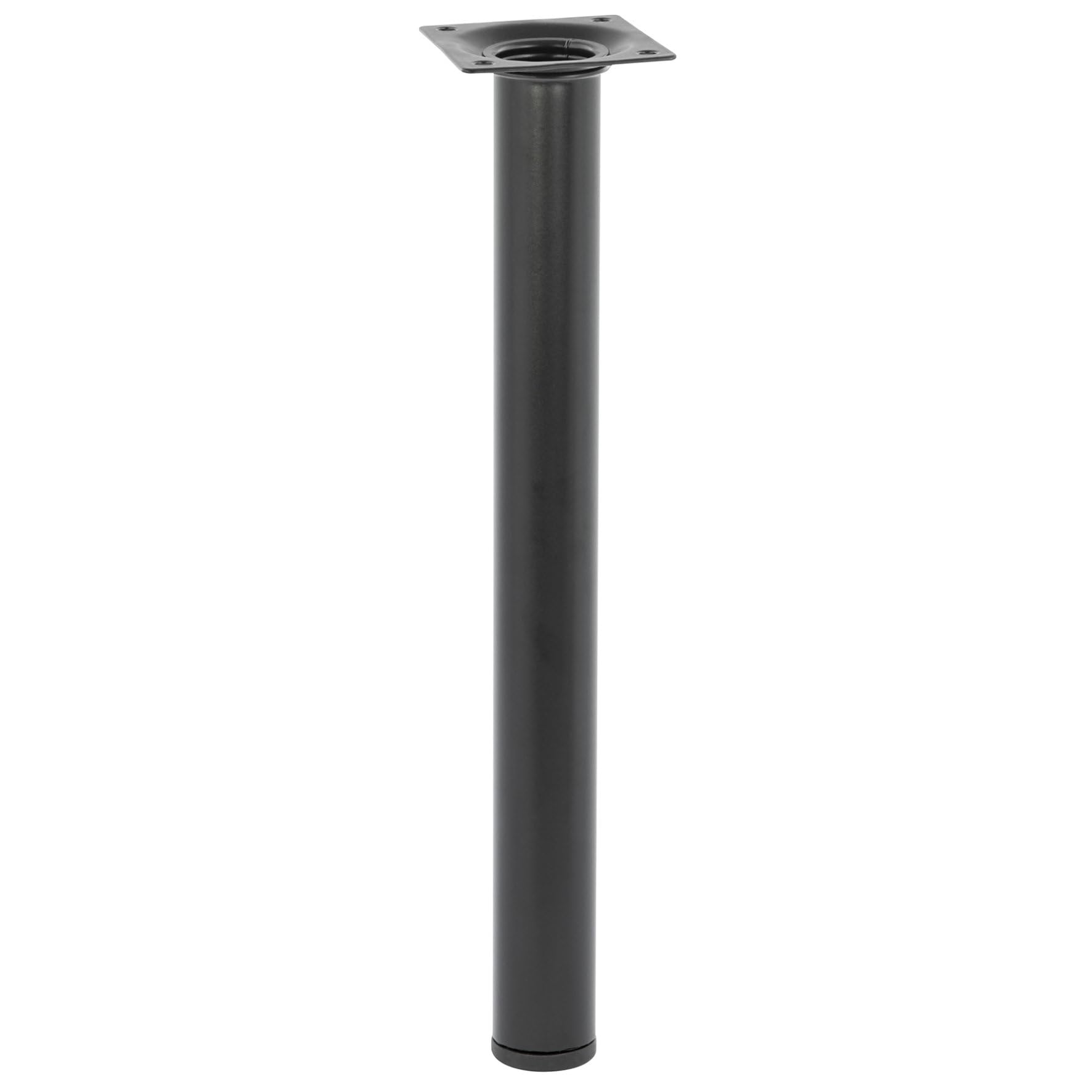 WAGNER Classic Retro 12103001 Furniture Leg Diameter 30 x 300 mm Integrated Screw-On Plate 60 x 60 mm Internal Thread Diameter 10 mm Powder-Coated Steel Black