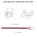 LightingWill LED Strip Connectors 2Pin 10mm, 10 PCS Solderless Pigtail, LED Connectors for Strip Lights, LED Tape Light Connector for COB/SMD 5050 Single Color LED Strips