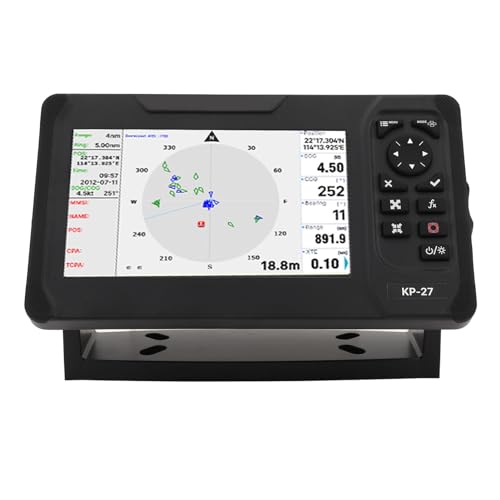 7-Zoll-GPS-Kartenplotter, Wasserdichter IP66-Fischfinder mit Geber, Kompatibel mit K-Chart 2.0, K-Chart 3.0, C-Map Max und Navionics+