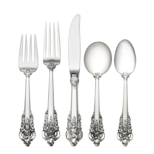 Wallace Grande Baroque 66-Piece Sterling Flatware Set with Cream Soup