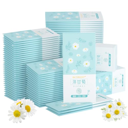 50 PCS Lingettes Nettoyantes Corps,Lingette Desinfectante Main Emballées Individuellement,Lingettes Rafraîchissantes Humides,Papier Toilette...
