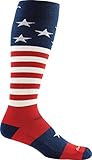 Darn Tough (Style 1818) Men's Captain Stripe Snow Sock - Stars and Stripes, Medium