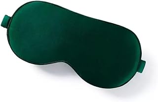 Sleep mask Silk Sleep Mask, 100% Mulberry Silk Sleep Eye mask,Elastic Blackout Eye Mask & Blindfold for Full Night's Sleep,Travel and Nap (datk Green)