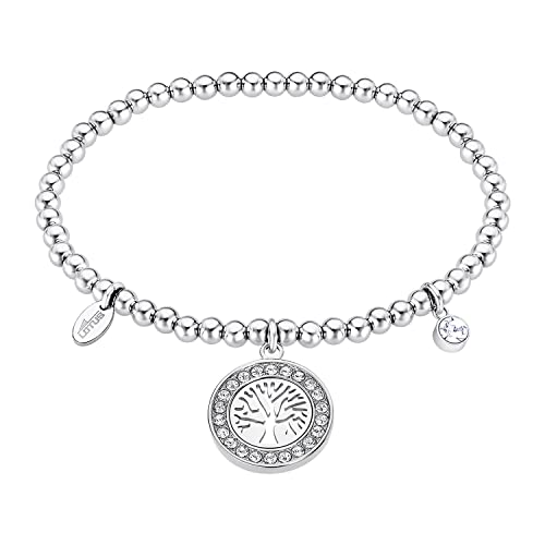 LOTUS STYLE Pulsera Acero Inoxidable Mujer LS2181-2/4 Árbol de la Vida - Sofisticado Brazalete con Pulido y Acabado Refinado 17 cm - Regalo de Cumpleaños - Aniversario - Ocasiones Especiales