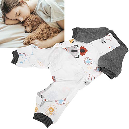 Pijama para animais de estimação, body com estampa de nave espacial, macacão de cachorro com desenho