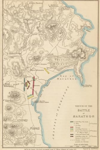Battle of Marathon Map Journal: Vintage Map Notebook