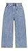 KIDSCOOL SPACE Baby Girls Boys Jeans, 12M-5T Little Kids Ribbed Waist with D-Rings Denim Pants,Light Blue,4-5 Years