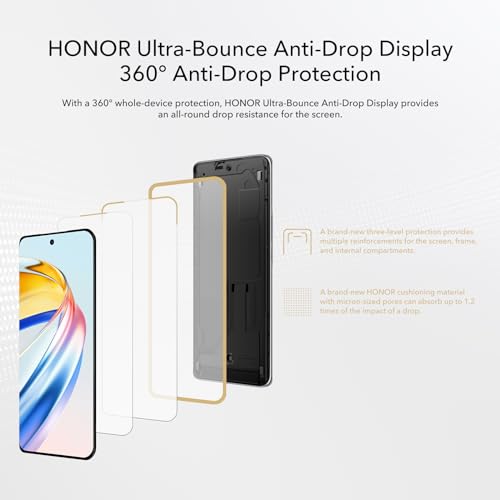 HONOR magic6 Lite 5G Smartphone,6.78 Pulgadas AMOLED 108MP Cámara Principal Snapdragon 6 Gen 1 Android 13 8GB+256GB Dual sim Negro Medianoche - Imagen 4