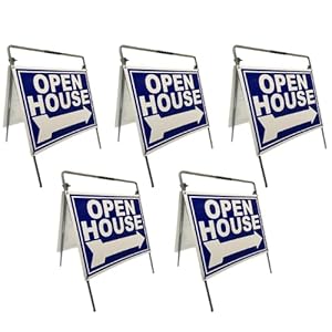 Open House Sign Metal A-Frame (5 Pa...