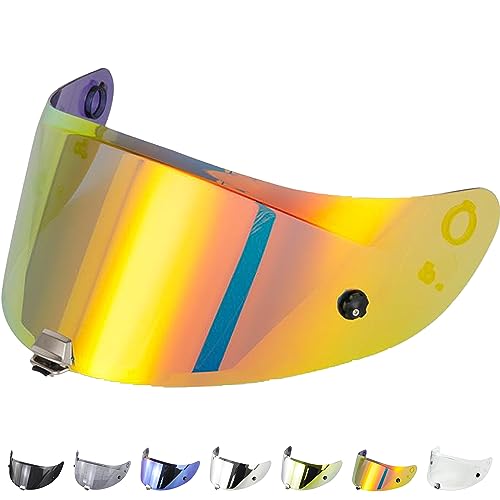 Everalo Helmvizier compatibel met Hjc Rpha 70 - Rpha 11 - Hj26 - Pinlock en Tear Off Ready - krasbestendig en condensvrij (rood)