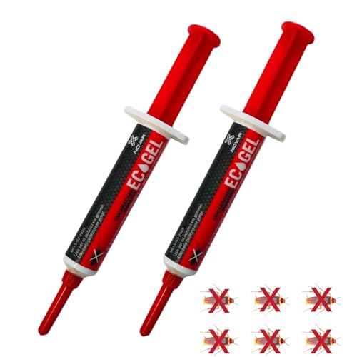 ECOGEL Anti Cafard 2 x10g Piege Cafard extrêmement appétent et mortel pour tous types de cafards contient du Bitrex une substance amère qui le rend non appétent aux personnes et animaux de compagnie