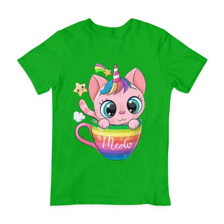 GenericCat Unicorn In A Mug Printed T-shirt for Kids