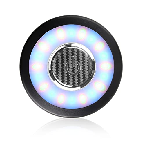 Teguangmei Luz de Lectura para Automóvil 20LED,Luz de Techo Recargable USBInalámbrica Luz de Techo para Luz de Matrícula Interior de Automóvil Luz de Lectura de Automóvil (Amarillo Cálido/Azul Hielo)