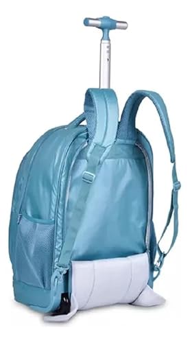 Kit Mochila De Rodinha Juvenil Feminina Rebecca Bonbon 3 Peças (Azul)