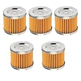Motorcycle Oil Filter for GN125 Compatible with for Suzuki - Aluminum Mesh Element for Engine, 5 Pack Motorcycle Accessories