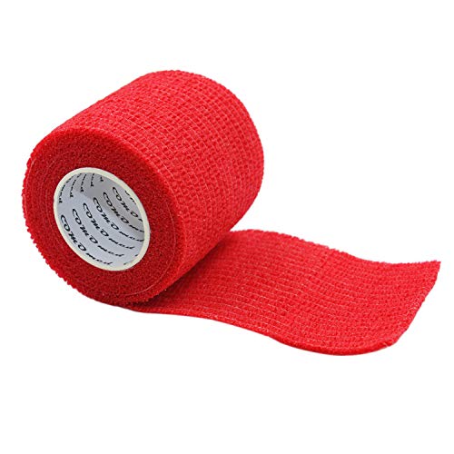 COMOmed Cohesive Bandages Elastic Bandage Ankle Non-Woven 5cm x 4.5m 12 Rolls Red… - Image 4