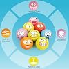 Squeaky Dog Toys Soft Latex Rubber Squeaky Dog Balls for Puppy Small Pet Dogs (8 Pack) (Round Balls)