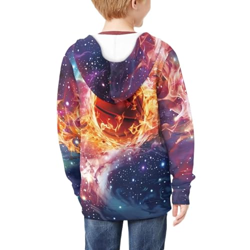 HUIACONG Basketball Zip Up Hoodie for Boys 6-7 Kids Sweatshirt Novelty Long Sleeve Shirt Fall Clothes Girls Full Zipper Jacket Purple Hoodies Tops Sweaters3