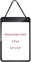 Mollytek 2-Pack A5 Sign Holders - Durable Black PET Poster Frames for Retail Stores, Offices, Supermarkets & Exhibitions