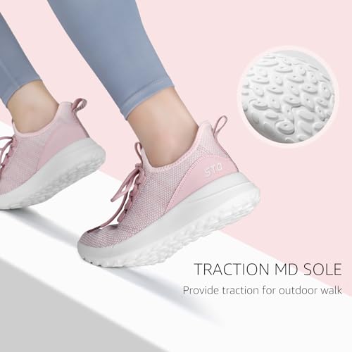 Image of STQ Womens Slip On Sneakers Tennis Walking Orthopedic Shoes Breathable Athletic Gym Workout Cross Training Sneakers