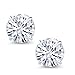 14K White Gold Forever Classic Moissanite From Charles & Colvard Women Stud Earrings (2.00 Cttw, Round 6.5MM)