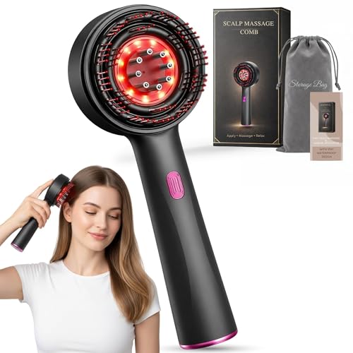 Satorix Electric Scalp Massager 3-in-1 Cordless Head Massager & Hair Oil Applicator Refillable Tank IPX7 Waterproof Scalp Brush for Home & Travel Women and Men