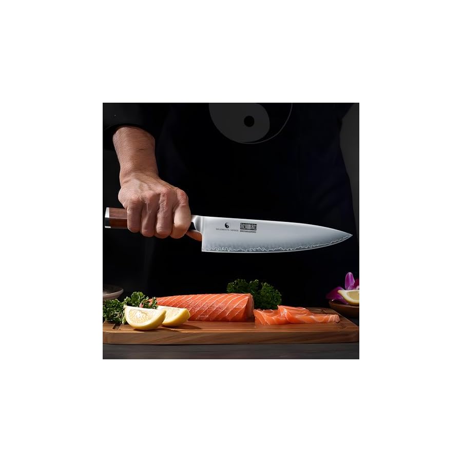 HOSHANHO 8 Inch Japanese Chef Knife, Professional Japanese Super Steel Kitchen Knife, Ultra Sharp Cooking Knife with Ergonomic Wooden Handle for Men and Women