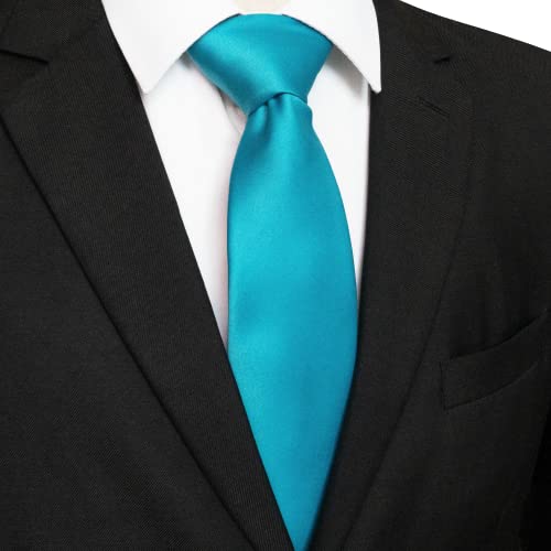 Image of JEMYGINS Solid Color Tie Mens Necktie for Business and Wedding