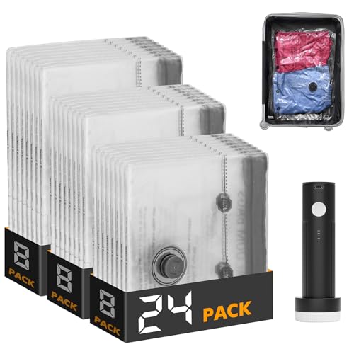 SpaceAid 24 Pack Travel Vacuum Bags